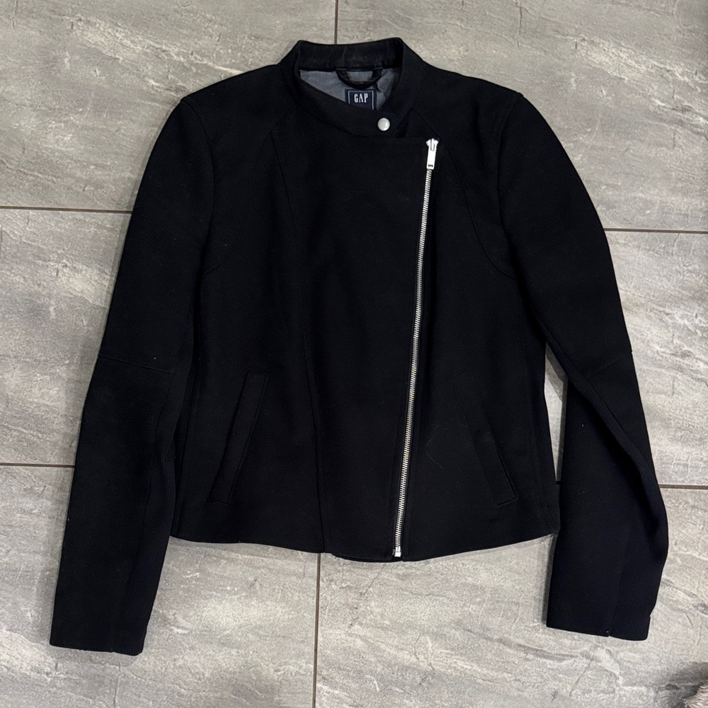 GAP Women's Sleek Black Bomber Jacket